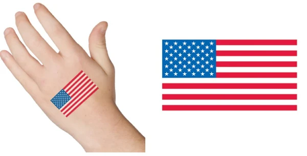 american flag temporary tattoo