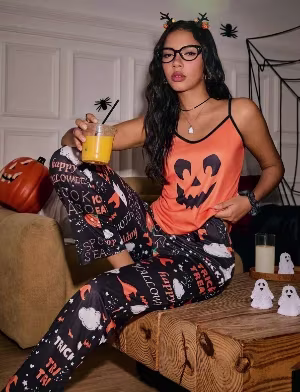 shein pumpkin pjs